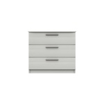 Midas Three Drawer Chest - White Woodgrain