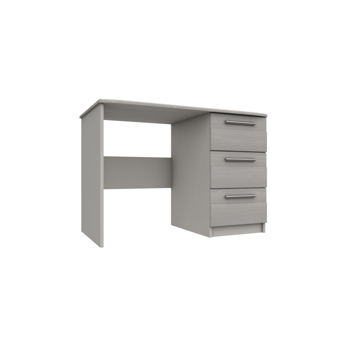 Midas Three Drawer Dressing Table - Light Grey Woodgrain