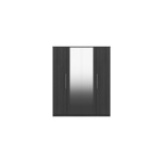 Midas Four Door Mirror Wardrobe - Graphite Woodgrain