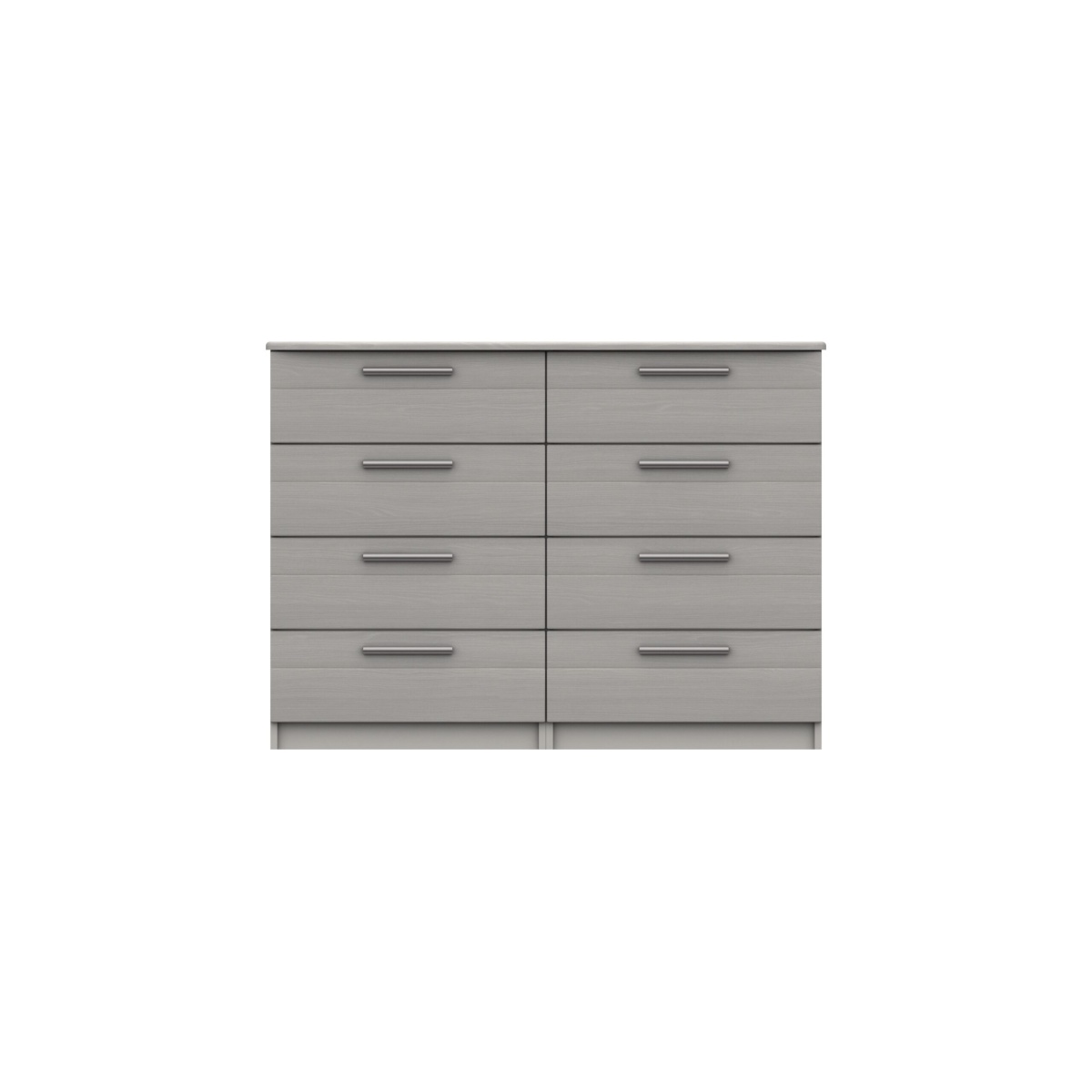 Midas Four Drawer Double Chest - Light Grey Woodgrain