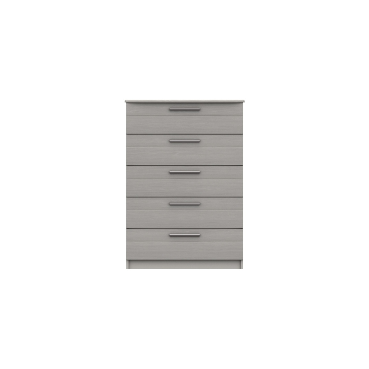 Midas Five Drawer Chest - Light Grey Woodgrain