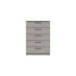 Midas Five Drawer Chest - Light Grey Woodgrain