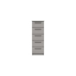 Midas Five Drawer Narrow Chest - Light Grey Woodgrain