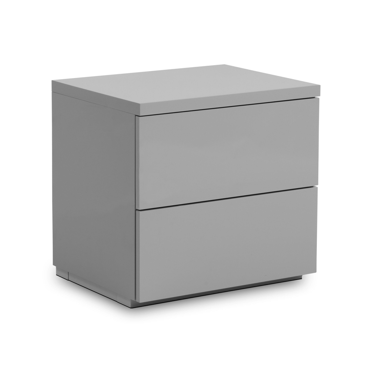 Quebec 2 Draw Bedside - Grey Gloss