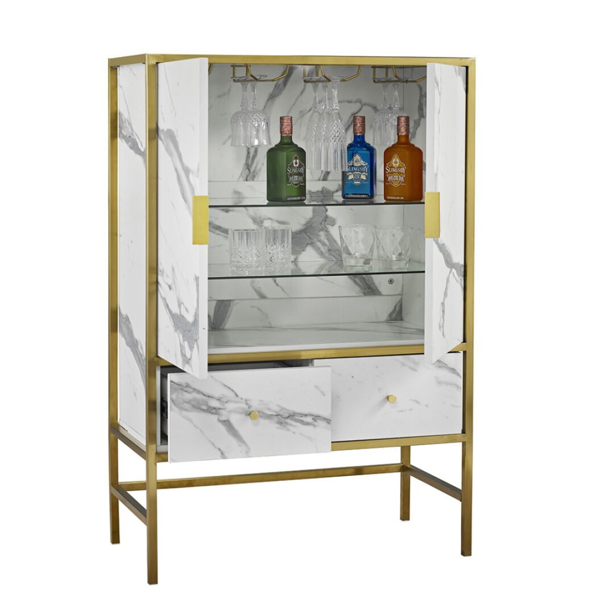 Milano Drinks Cabinet White