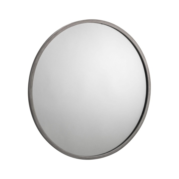 Mordent Round Pewter Wall Mirror