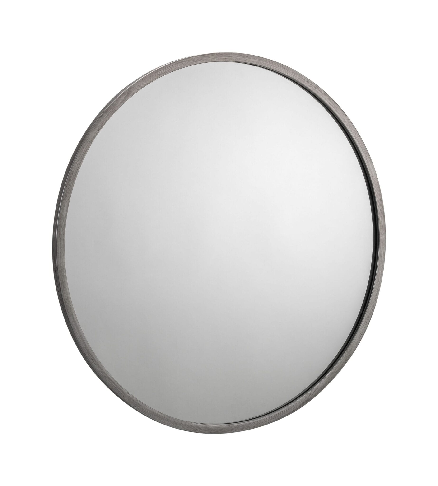 Mordent Round Pewter Wall Mirror