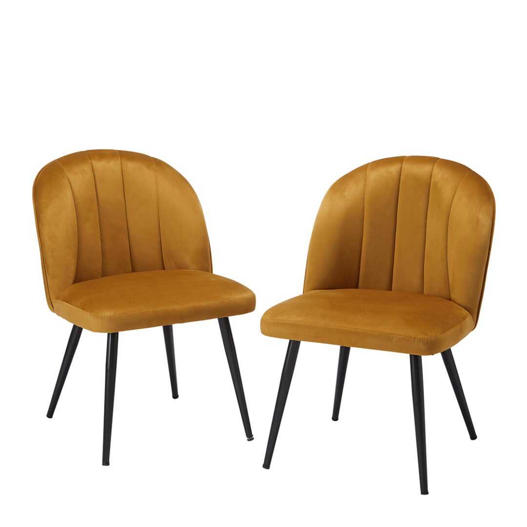 Demai Dining Chair Mustard (Pack of 2)