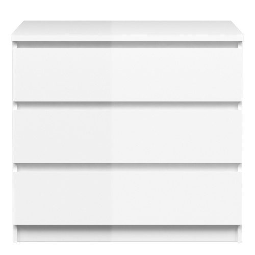 Chena Chest of 3 Drawers in White High Gloss