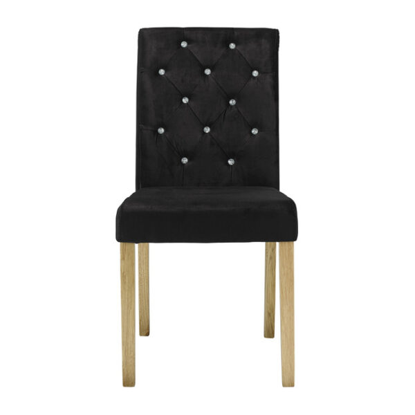 Pernir Chair Black Velvet Pack Of 2.