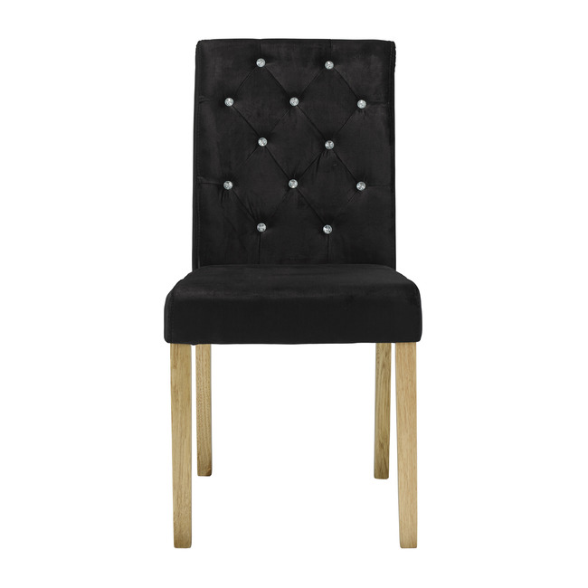 Pernir Chair Black Velvet Pack Of 2