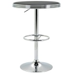 Height Adjustable Pub Table Bar Poseur Table Tabletop With Footrest