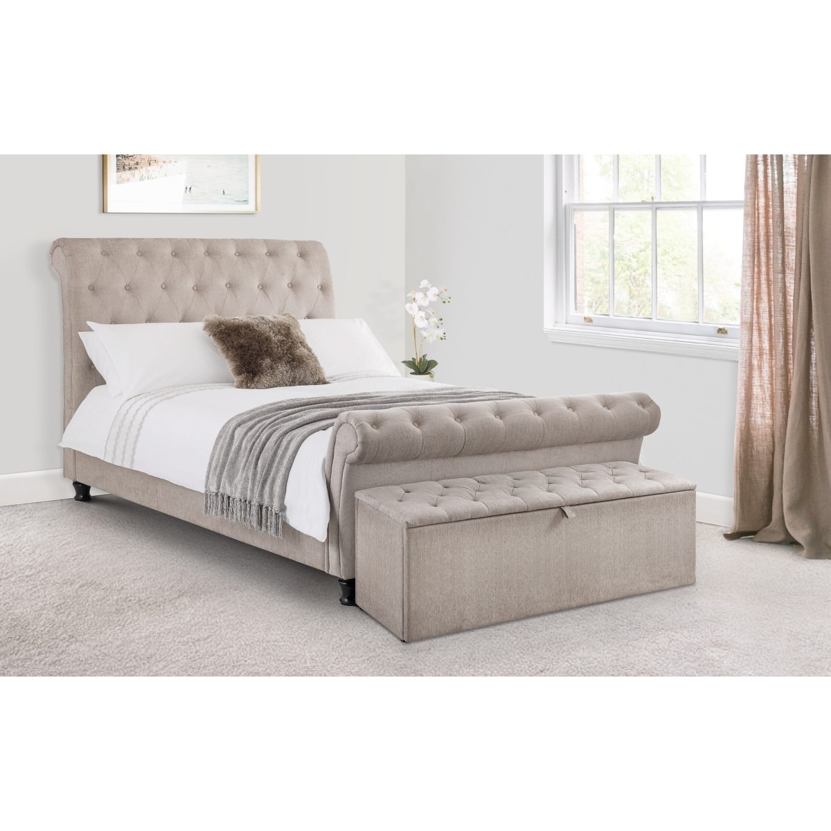 Caravegio 2 Drawer Storage Bed 135Cm