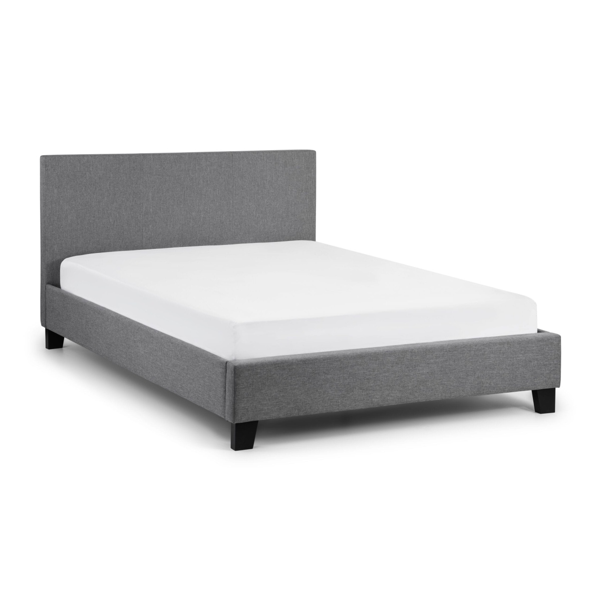 Doyle Light Grey Linen Bed 150Cm