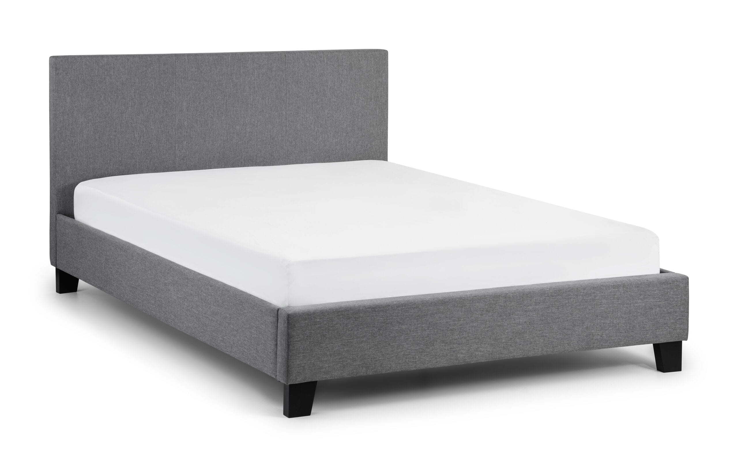 Doyle Light Grey Linen Bed 150Cm