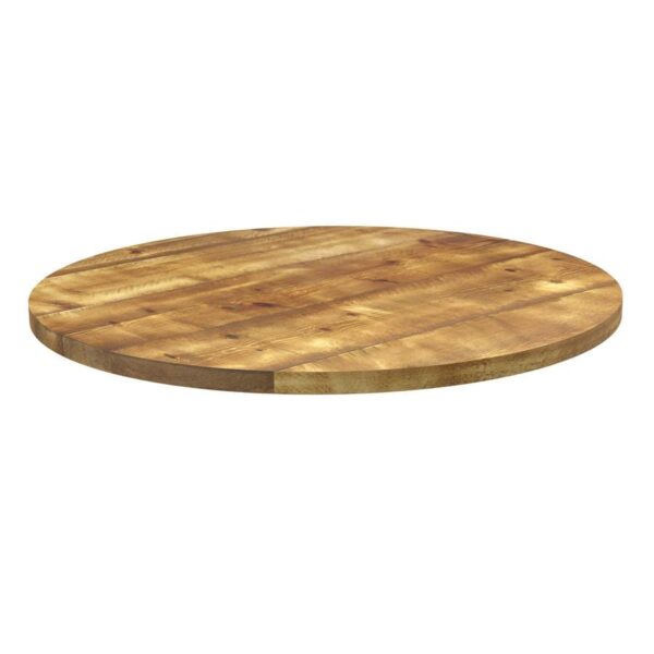 Runic Aged Solid Wood Table Top - 1200Diameterx 32mm