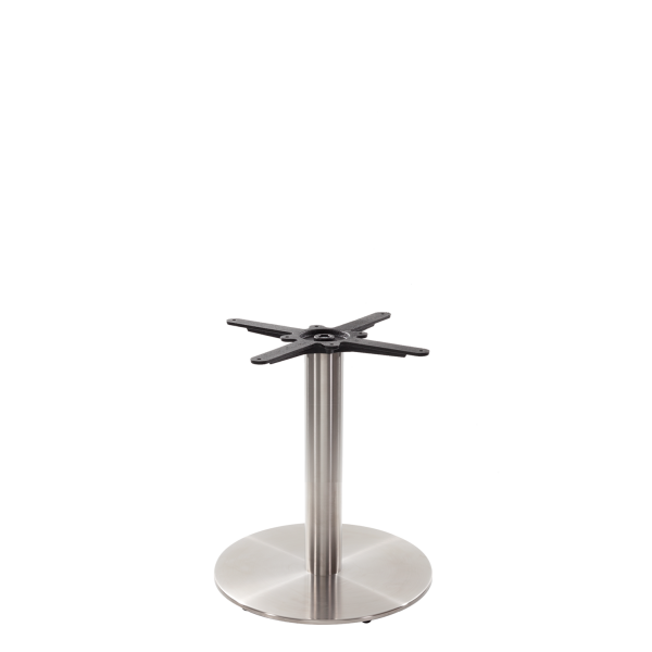 Round Stainless Steel Table Base - Medium - Coffee Height - 480 Mm