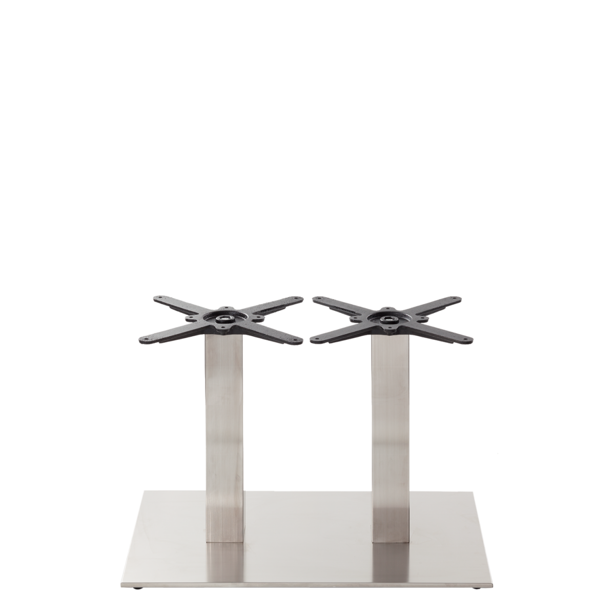 Rectangular Stainless Steel Table Base - Twin Coffee Height - 480 Mm