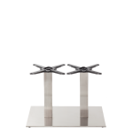 Rectangular Stainless Steel Table Base - Twin Coffee Height - 480 Mm