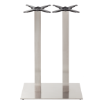 Rectangular stainless steel table base - Twin 1050 mm