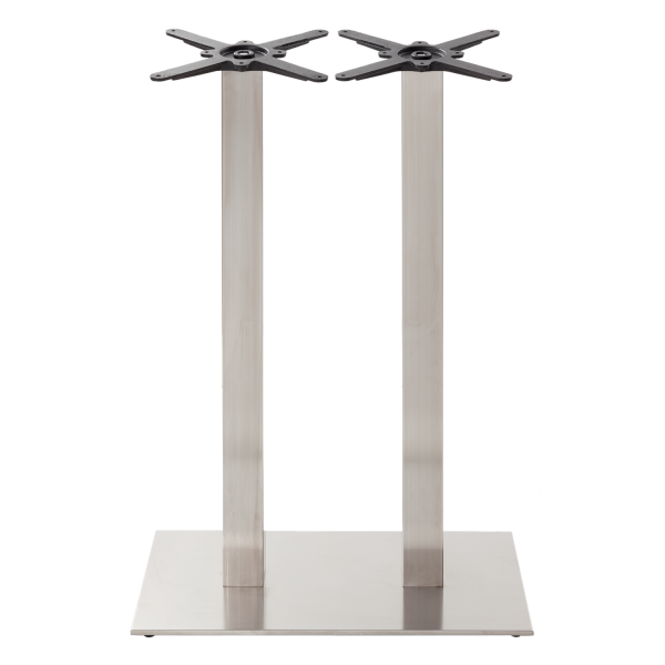 Rectangular stainless steel table base - Twin 1050 mm