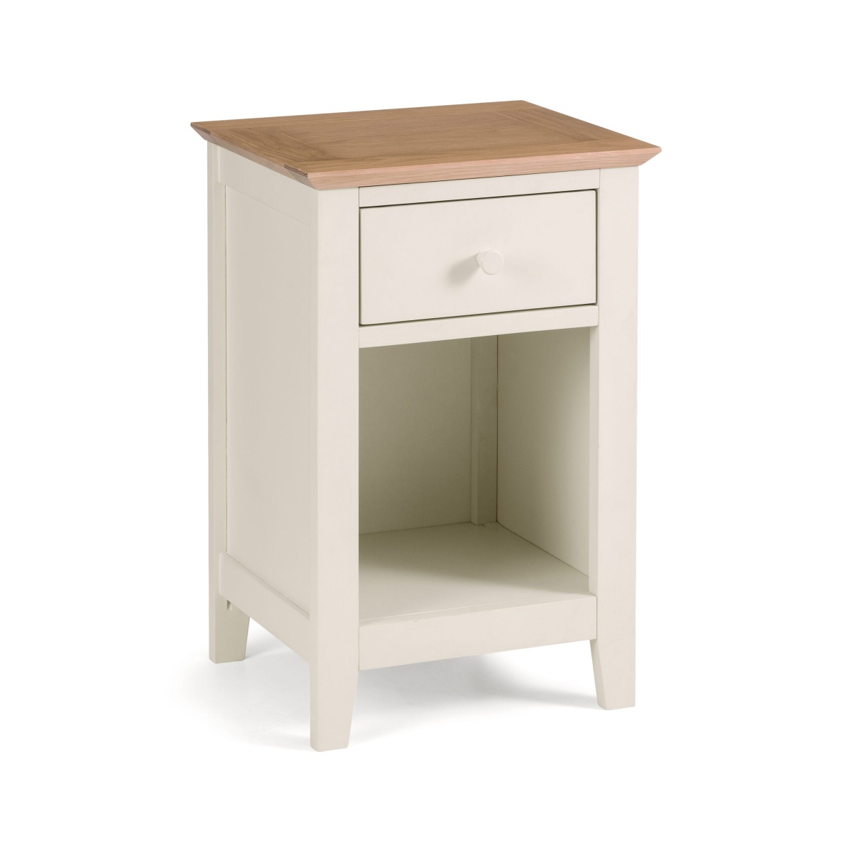 Palermo Shaker Ivory/Oak 1 Drawer Bedside