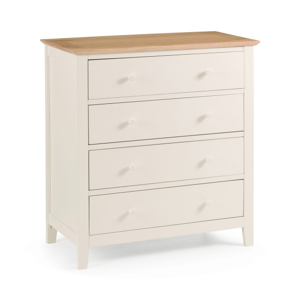 Palermo Shaker Ivory/Oak 4 Drawer Chest