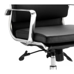 Sava Executive Black Bonded Leather Medium Arms