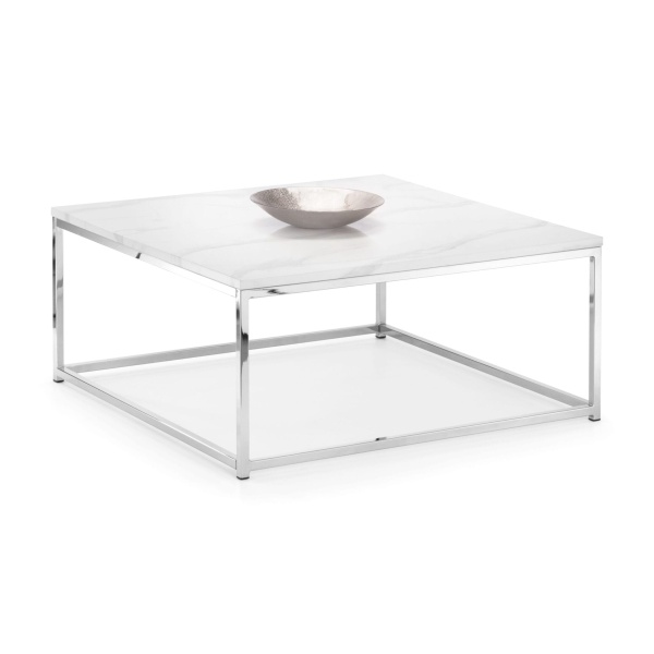 Visco Marble Top Coffee Table - White Marble