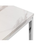Visco Marble Top Lamp Table - White Marble