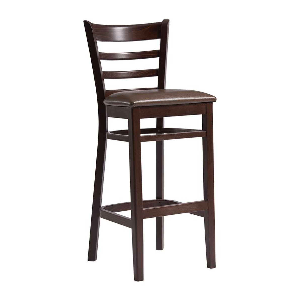 Teldon Barstool - Medium Brown - Upholstered in Vintage Brown.