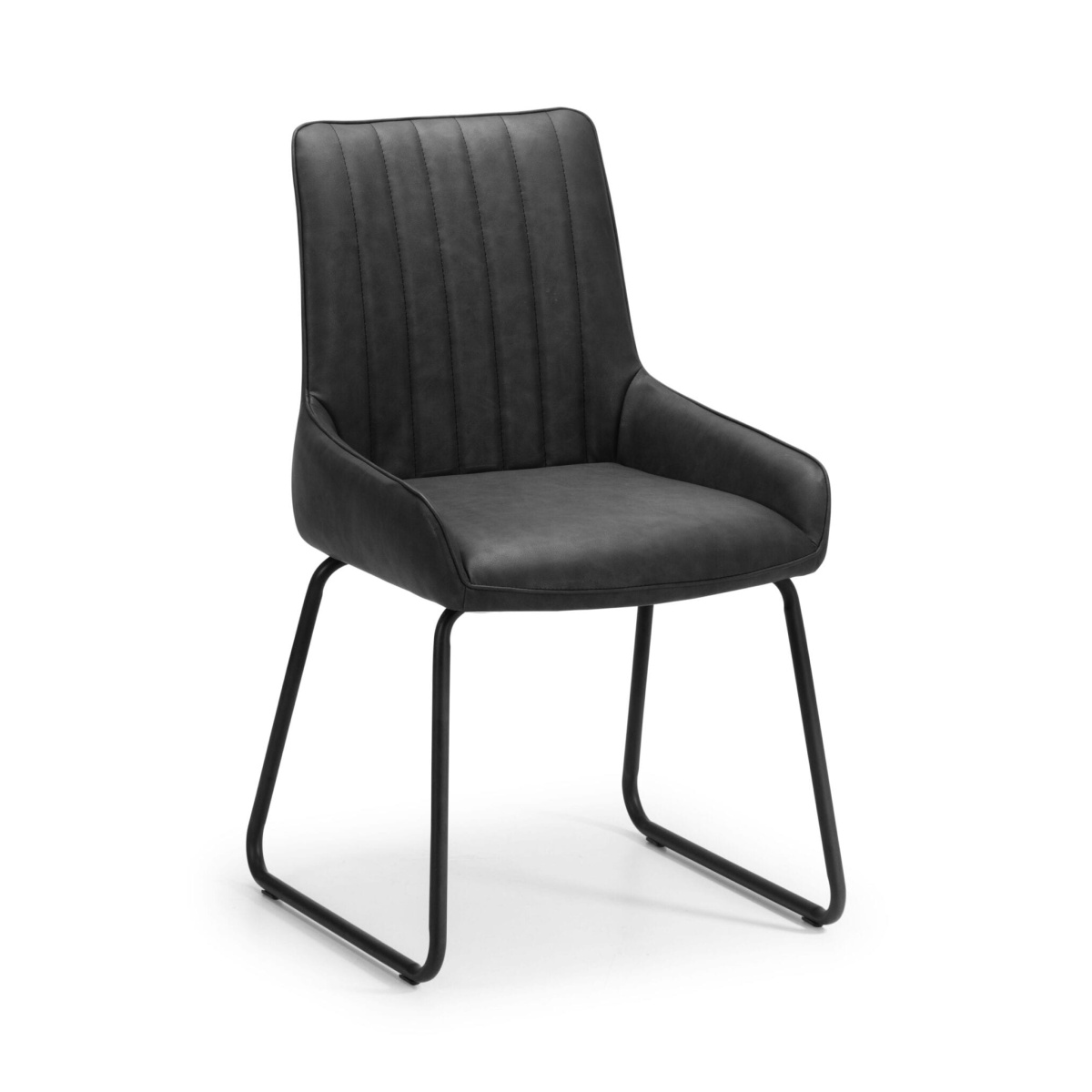 Ludo Chair Antique Black Faux Leather