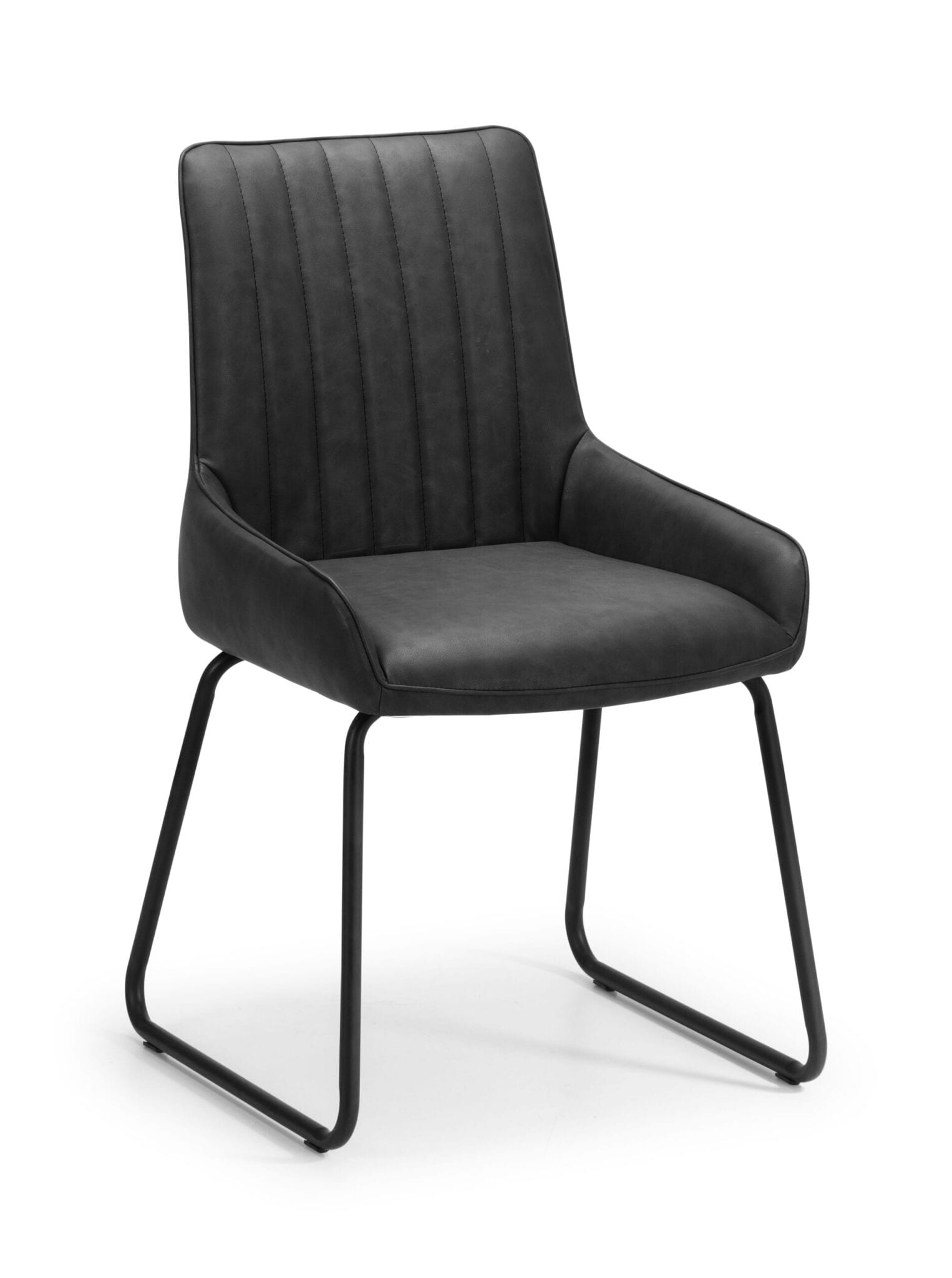 Ludo Chair Antique Black Faux Leather