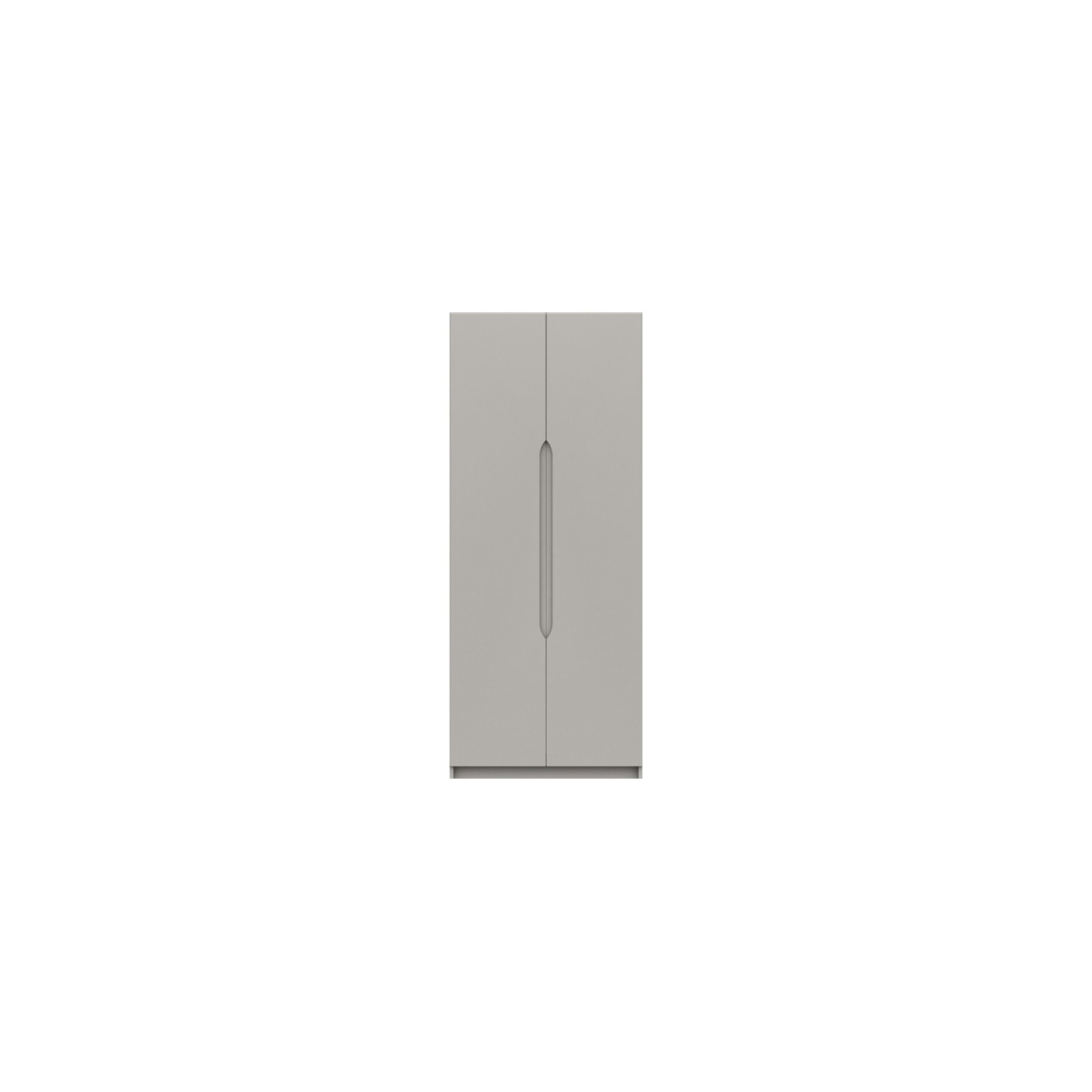 Sinata Two Door Gloss Wardrobe - Light Grey Gloss