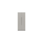 Sinata Two Door Gloss Wardrobe - Light Grey Gloss