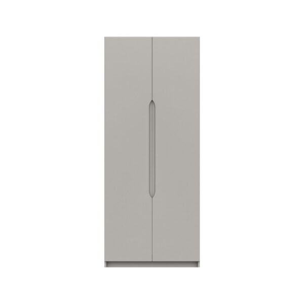 Sinata Two Door Gloss Wardrobe - Light Grey Gloss