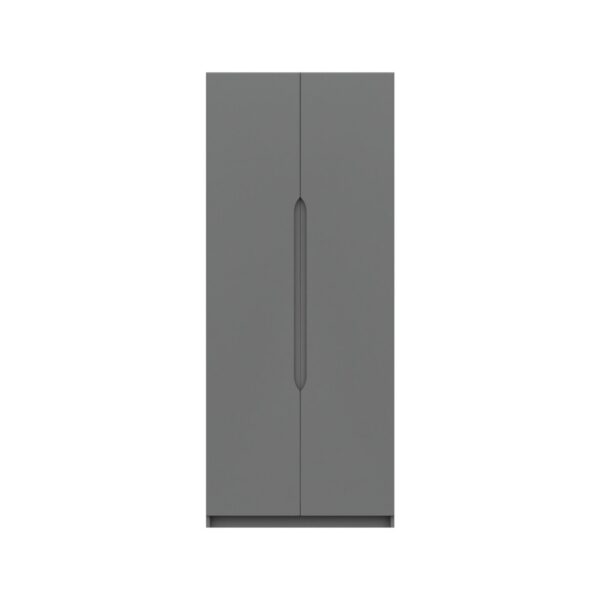 Sinata Two Door Gloss Wardrobe - Dust Grey Gloss