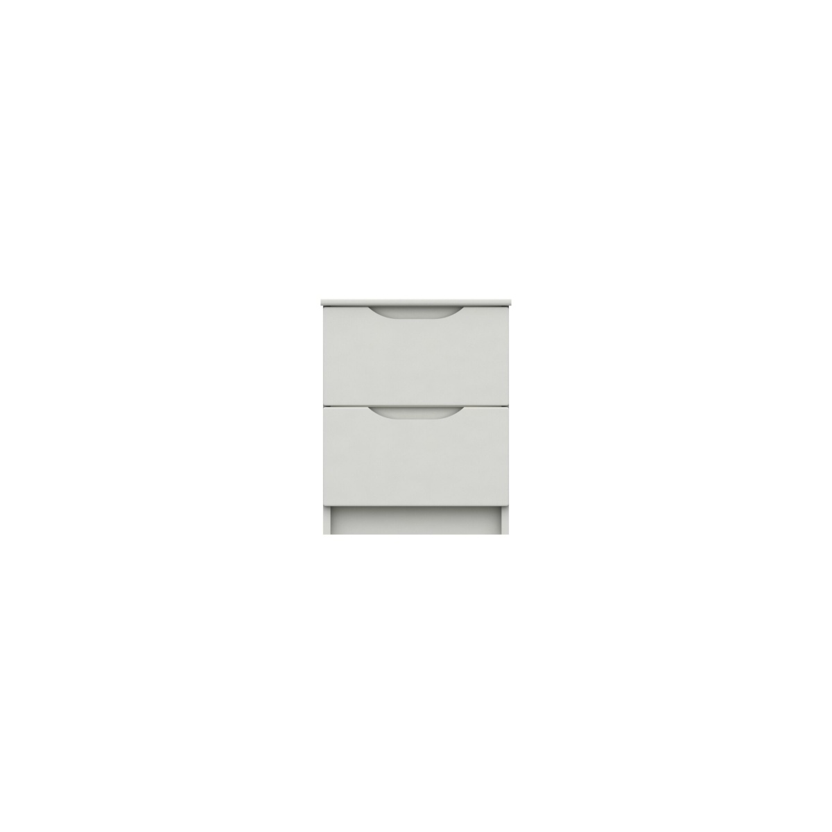 Sinata Gloss Two Drawer Bedside Table - White Gloss