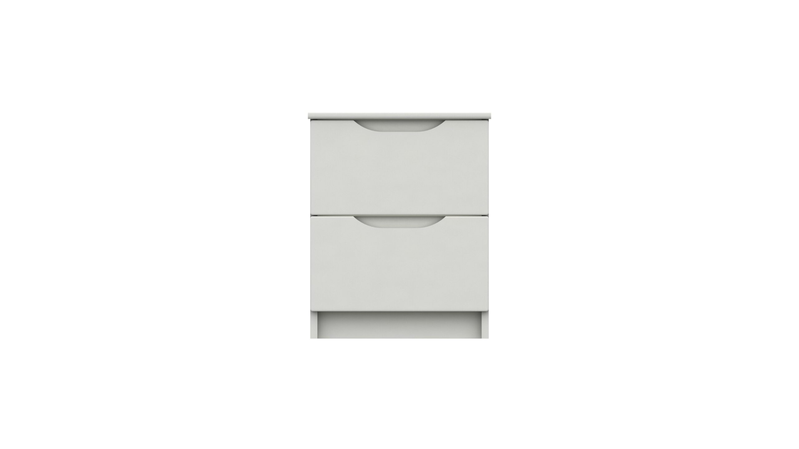 Sinata Gloss Two Drawer Bedside Table - White Gloss