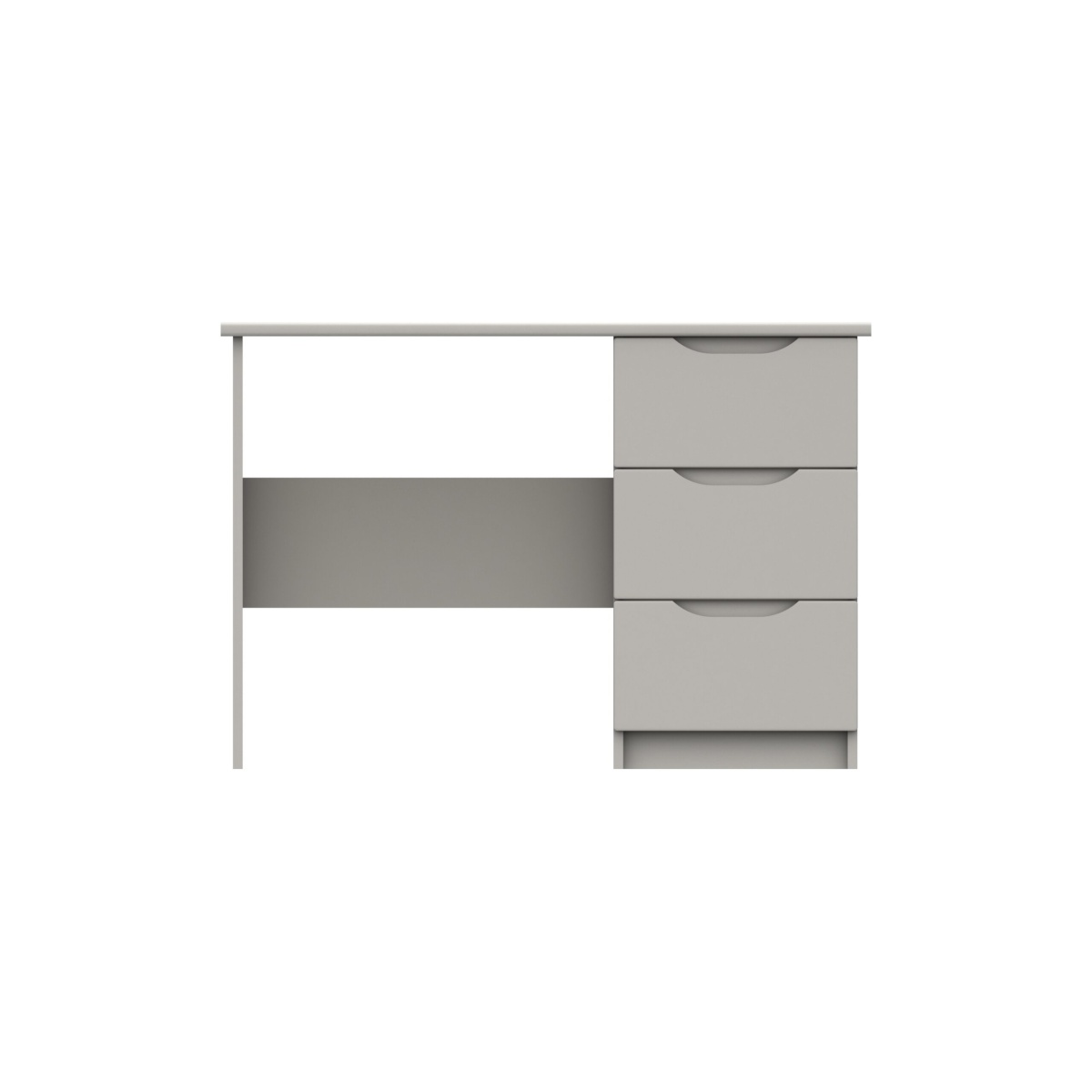 Sinata Three Drawer Dressing Table - Light Grey Gloss