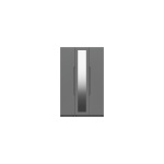 Sinata Three Door Gloss Mirror Wardrobe - Dust Grey Gloss