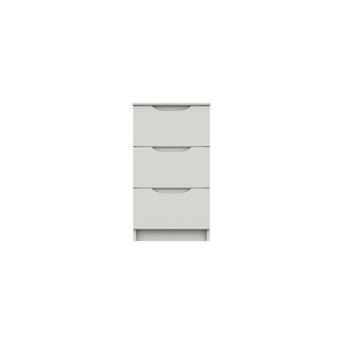 Sinata Gloss Three Drawer Bedside Table - White Gloss