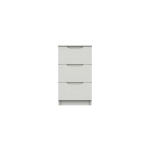 Sinata Gloss Three Drawer Bedside Table - White Gloss