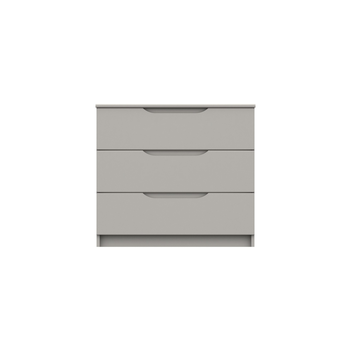 Sinata Gloss 3 Drawer Chest - Light Grey Gloss