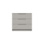 Sinata Gloss 3 Drawer Chest - Light Grey Gloss