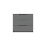 Sinata Gloss 3 Drawer Chest - Dust Grey Gloss