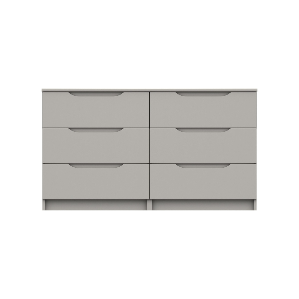 Sinata Gloss 3 Drawer Double Chest - Light Grey Gloss