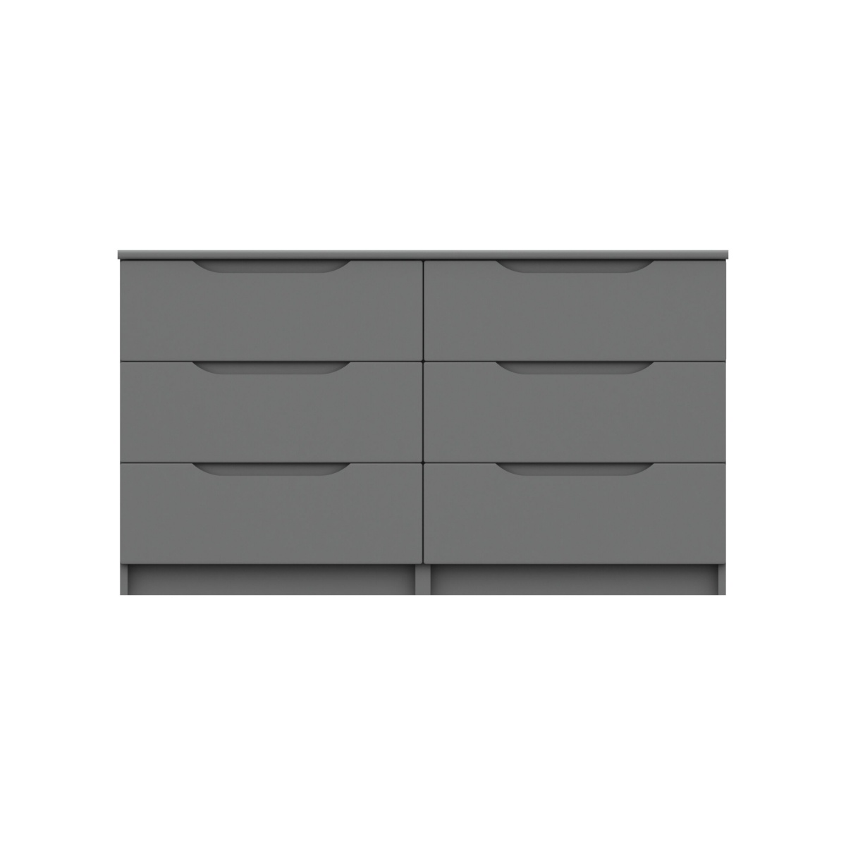 Sinata Gloss 3 Drawer Double Chest - Dust Grey Gloss