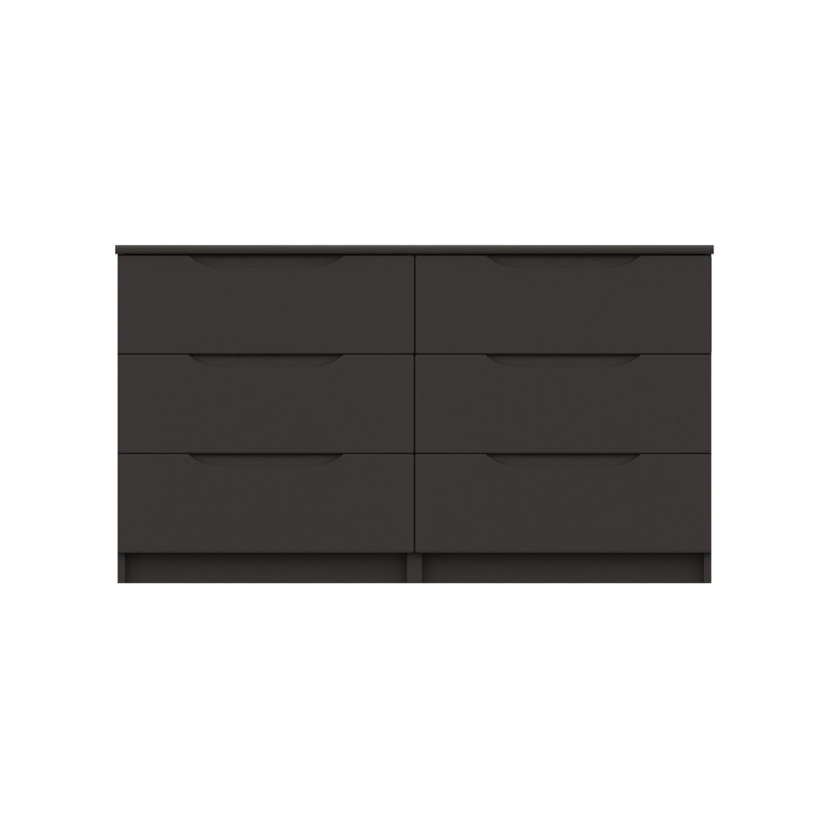 Sinata Gloss 3 Drawer Double Chest - Graphite Gloss