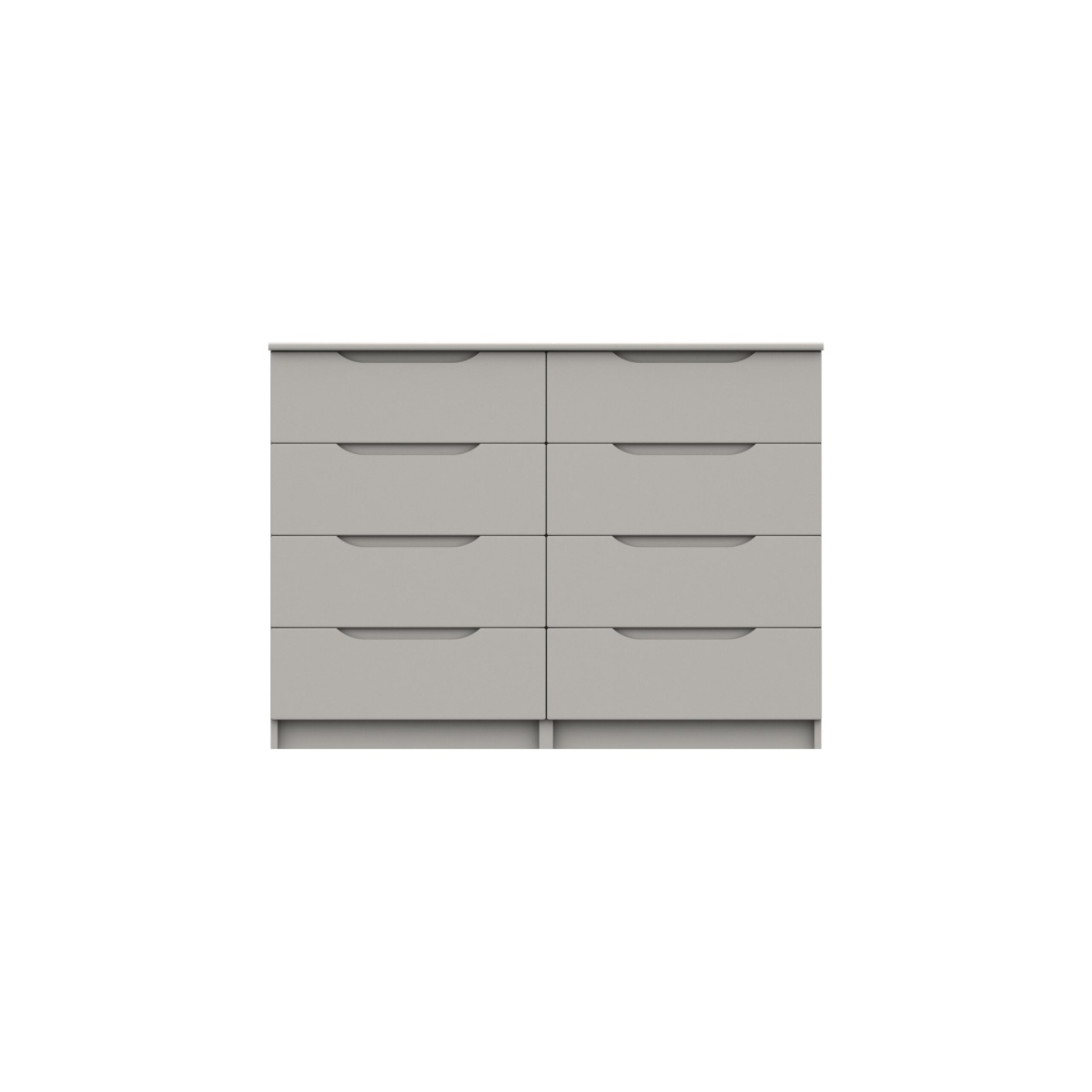 Sinata Gloss 4 Drawer Double Chest - Light Grey Gloss